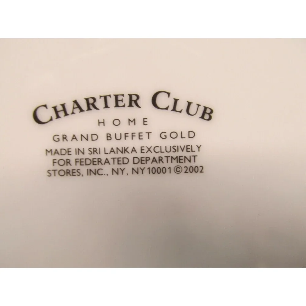 Charter Club Grand Buffet Gold 5-Piece Place Setting Pristine